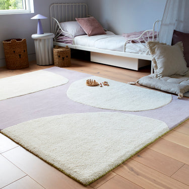 Asiatic London Canvas Pebble Tufted Purple Handmade Wool Abstract Geometric Rug
