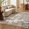 Consept Looms Santa Monica SMC101 Art Pictorial Grey Beige Abstract Modern Soft Rug - Medium 120 x 170 cm (4'x5'6")