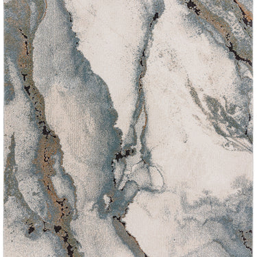 Asiatic London Mirage Oasis Marbled Texture Blue Polypropylene Abstract Textured Rug