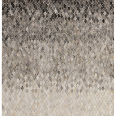 Gaucho Hand Woven Real Cow Hide Sheepskin Patchwork Diamond Ombre Beige Natural Rug