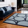 Asiatic London Metro Retro Tufted Blue Wool Geometric Modern Rug - Medium 120x170 cm (4'x5'6")