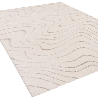 Asiatic London Axel AX03 Swirls Lines Cream Polypropylene Textured Scandi Rug