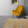 Asiatic London Beau Gold Yellow Short Pile Cotton Chenille Abstract Rug - Medium 120x170 cm (4'x5'6")
