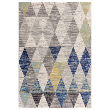 Muse MU25 Harlequin Modern Geometric Blue Multi Colours Rug