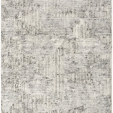 Calvin Irradiant IRR01 Cream Black Abstract Geometric Textured Rug