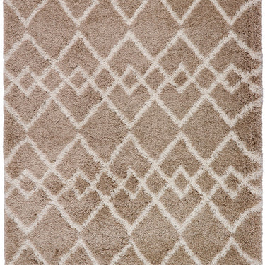 Origins Morocco Tribal Tasseled Beige Ivory Polypropylene Shaggy Berber Moroccan Rug