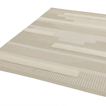 Monty Geometric Indoor Outdoor Rugs in Black Cream and Natural
