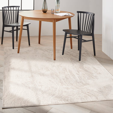 Calvin Irradiant Ripple IRR04 Silver Grey Abstract Textured Modern Rug - 119 x 180 cm (3'11"x5'11")