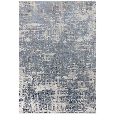 Asiatic London Stellar ST09 Silky Blue Polypropylene Abstract Textured Rug