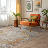 Colores Cloud Sunset CO10 Yellow Gold Multi Polypropylene Abstract Flatweave Rug - Small 80x150 cm (2'6"x5')