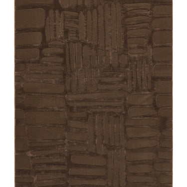 Pathway Chocolate Non-Slip Cotton Abstract Rug