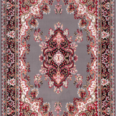 Lancashire Traditional Oriental Classic Rug, Hallway Runner or Circle Carpet in Grey