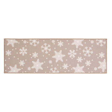 Floormatters Natural Snowflake Mat & Runner Set in Beige