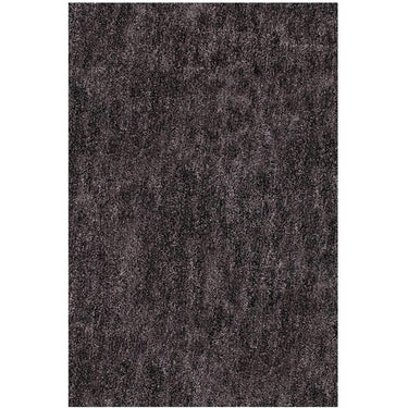 Indigo High Pile Shiny Charcoal Handmade Shaggy Plain Rug