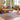 Colin Vintage Terracotta Blue Washable Wool Cotton Chenille Hallway Runner Rug