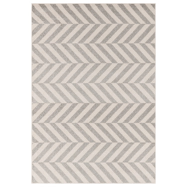 Muse Modern 3D Geometric Zig-Zag Chevron Striped Grey and Yellow Rug Hallway Runner