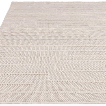 Asiatic London Camber Track Ivory Abstract Geometric Flatweave Rug