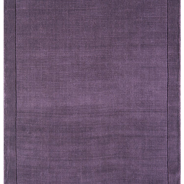 York 100% Wool Rug for Living Room Bedroom Hand Made Modern Plain Bordered Rug in Purple