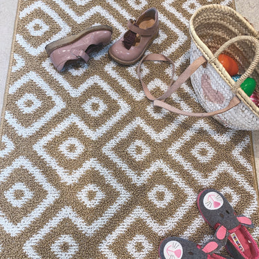 My Stain Resistant Cosy Stone Washable Non-Slip Polypropylene Geometric Doormat