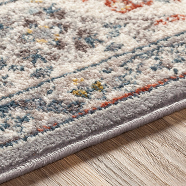 Ankara Vintage Traditional Boho Oriental Grey, Taupe & Ice Blue Rug