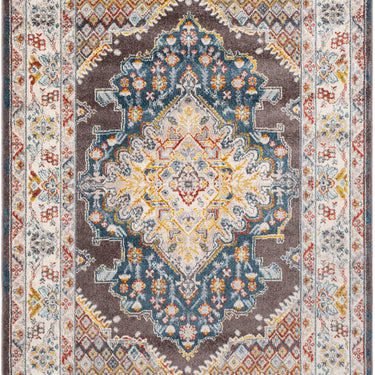 Ankara Vintage Traditional Boho Oriental Blue, Ice Blue & Ivory Rug - Medium 120x170 cm (3'11'' x 5'7'')