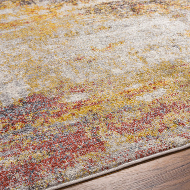 Ankara Abstract Marble Modern Grey, Dark Blue & Ice Blue Rug