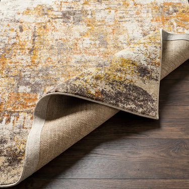 Ankara Abstract Marble Modern Orange, Medium Brown & Rust Rug