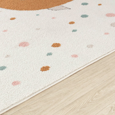 Ankara Kids Washable Multicolour, White & Mustard Rug for Children's Rooms Rug
