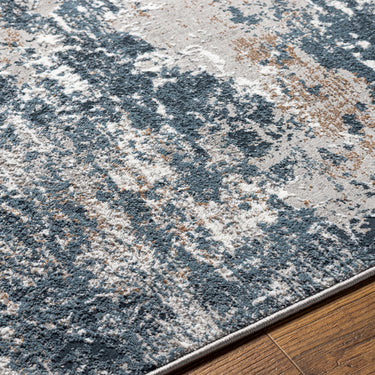 Allegro Abstract Modern Marble Blue Rug