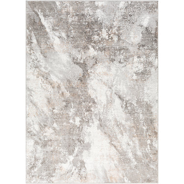 Allegro Abstract Marble Modern Grey, Ivory & Brown Rug - Large Plus 160x213 cm (5'3'' x 7')