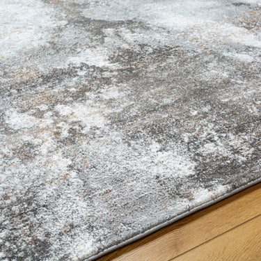 Allegro Abstract Marble Modern Grey, Ivory & Brown Rug