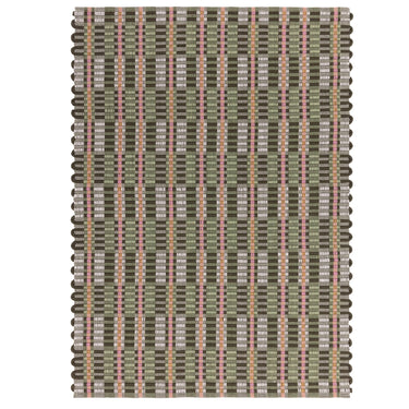 Arden Green Hand-Woven Recycled Polyester Indoor Outdoor Tartan Rug - Medium 120 x 170 cm (4'x5'6")