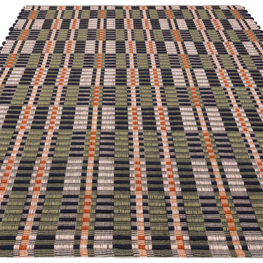 Arden Multicolour Hand-Woven Recycled Polyester Indoor Outdoor Tartan Rug