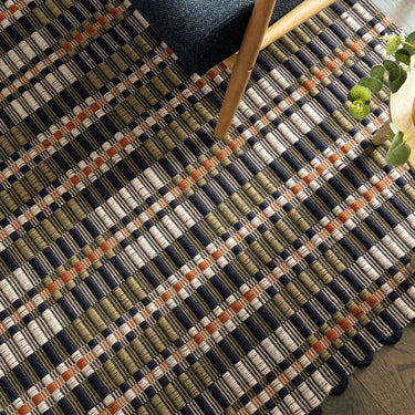 Arden Multicolour Hand-Woven Recycled Polyester Indoor Outdoor Tartan Rug