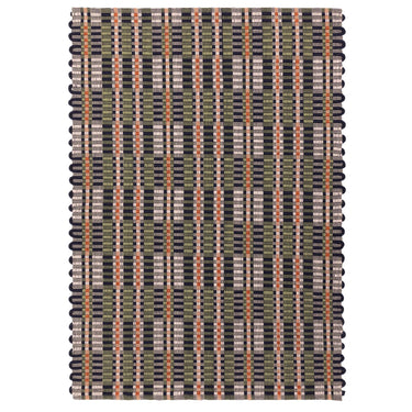 Arden Multicolour Hand-Woven Recycled Polyester Indoor Outdoor Tartan Rug - Large 160 x 230 cm (5'3"x7'7")