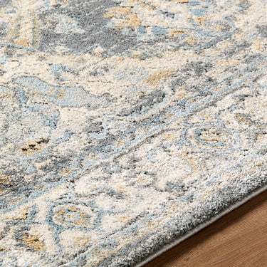 Avellino Vintage Traditional Boho High Pile Blue Rug
