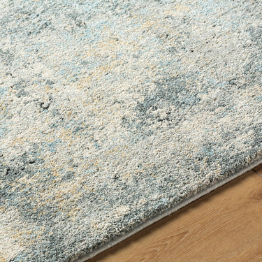 Avellino Abstract Modern Marble High Pile Blue Rug