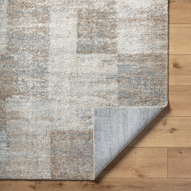 Avellino Modern Graphic High Pile Abstract Brown, Grey & Blue Rug