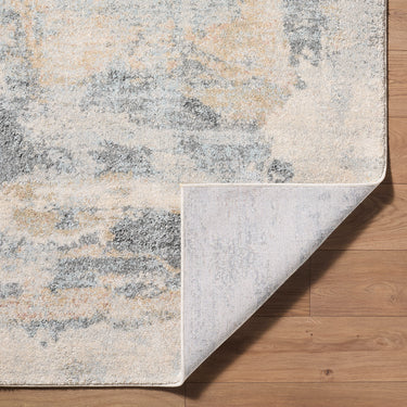 Avellino Abstract Marble High Pile Modern Grey, Blue & Beige Rug - Design AVL2348