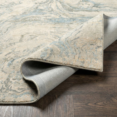 Avellino Abstract Modern Marble High Pile Beige Rug