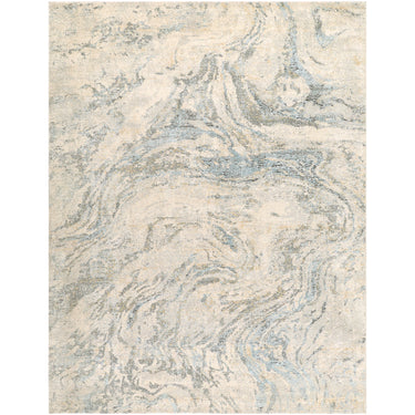 Avellino Abstract Marble High Pile Modern Beige, Grey & Blue Rug - Design AVL2349 - Large Plus 160x213 cm (5'3'' x 7')
