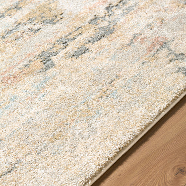 Avellino Abstract Marble High Pile Modern Beige, Grey & Blue Rug - Design AVL2350