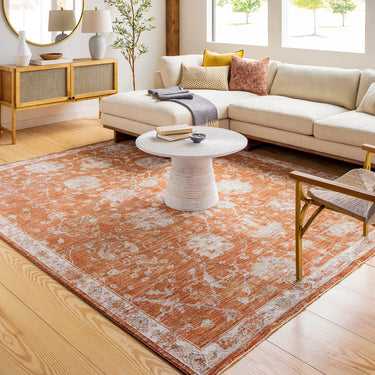 Avant Garde Vintage Traditional Orange Rug