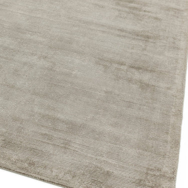 Reko Modern Contemporary Plain Hand Woven Viscose Silky Smoke Rug