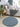 Origins My Denim Blue Washable Non-Slip Polypropylene Shaggy Rug - Round 100x100 cm (3'4"x3'4")