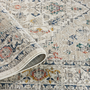 URCO Nova Nico Cream Polypropylene Traditional Vintage Bordered Rug