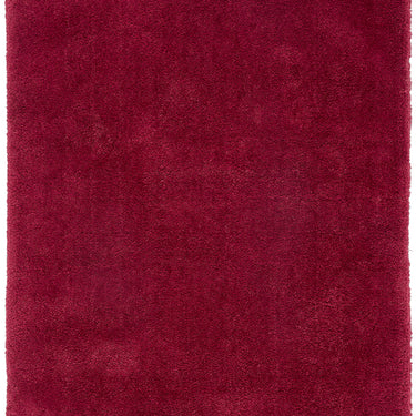 Lulu Soft Touch Plain Shaggy Rug in Sorbet Red