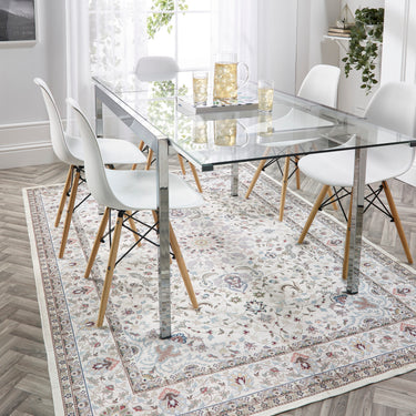 Origins Windsor Washable Rug Traditional Bedroom Living Room Natural Rug