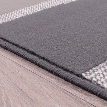 Modern Poly Nova Stripe Rug in Grey