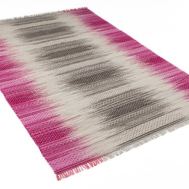 Consept Looms Fusion Knitted Bright Grey Wool Traditional Geometric Textured Rug 200x290 cm
